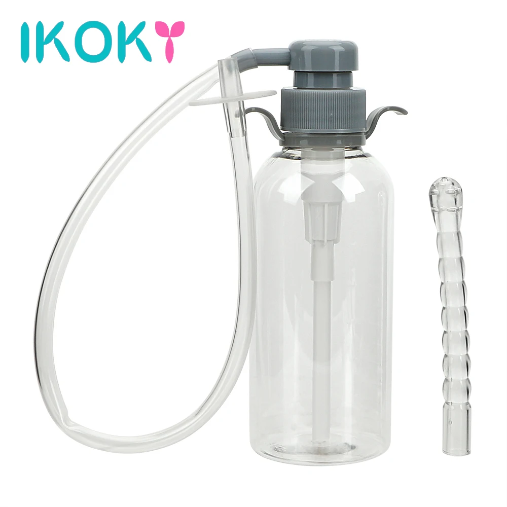 IKOKY 300mL Butt Vagina Cleaning Enema Sex Toys for Women Rectal Sprayer Anal Cleaner