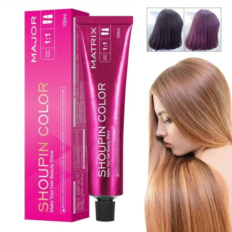 100ml Professional Permanent Hair Dye Wax Ammonia Free Non-toxic Hair Color Cream DIY Hair Styling Red Blue Gray For Men Women