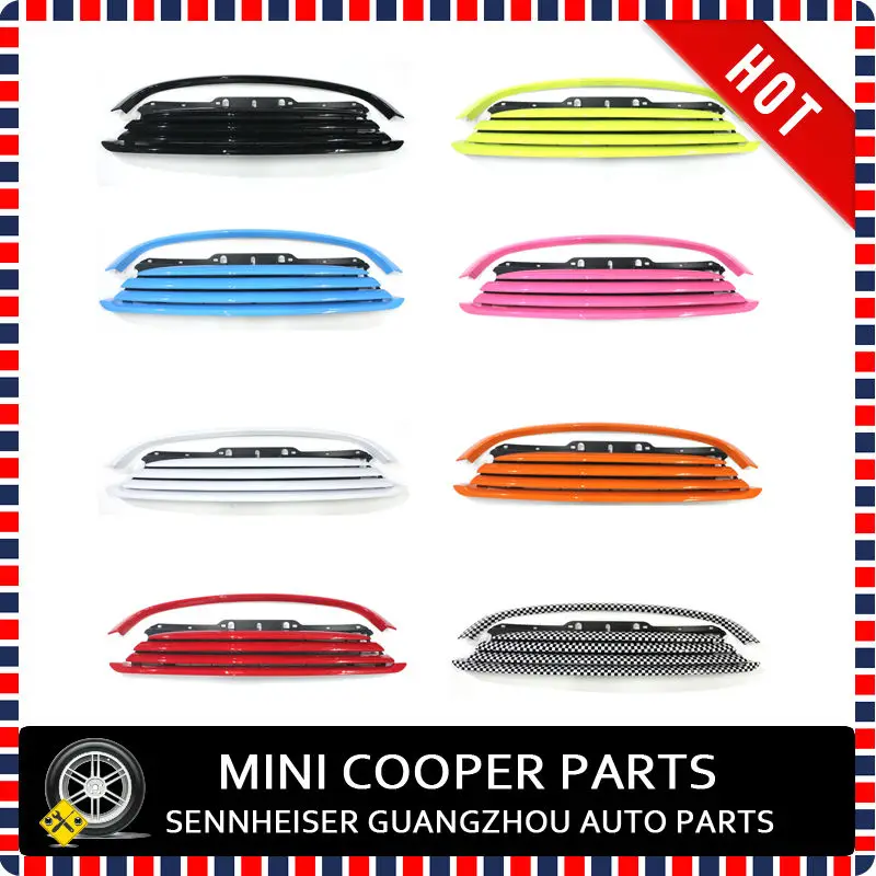 Brand New ABS Plastic Mini Ray Style Black Color Cooper Model Front Grille Trims For mini cooper R55 R56 R57 R58 R59 (3Pcs/set)