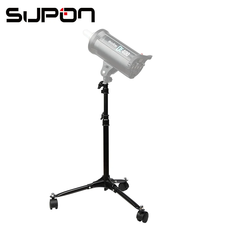 

Supon New Design Flash Floor Light Stand 70cm Folding base Roller Professional Photography studio video Light Triopod