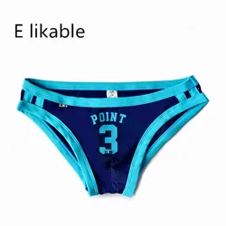 E likable-ropa interior de algodón con letras de personajes para hombre, calzoncillos transpirables de cintura baja, sexy, Verano