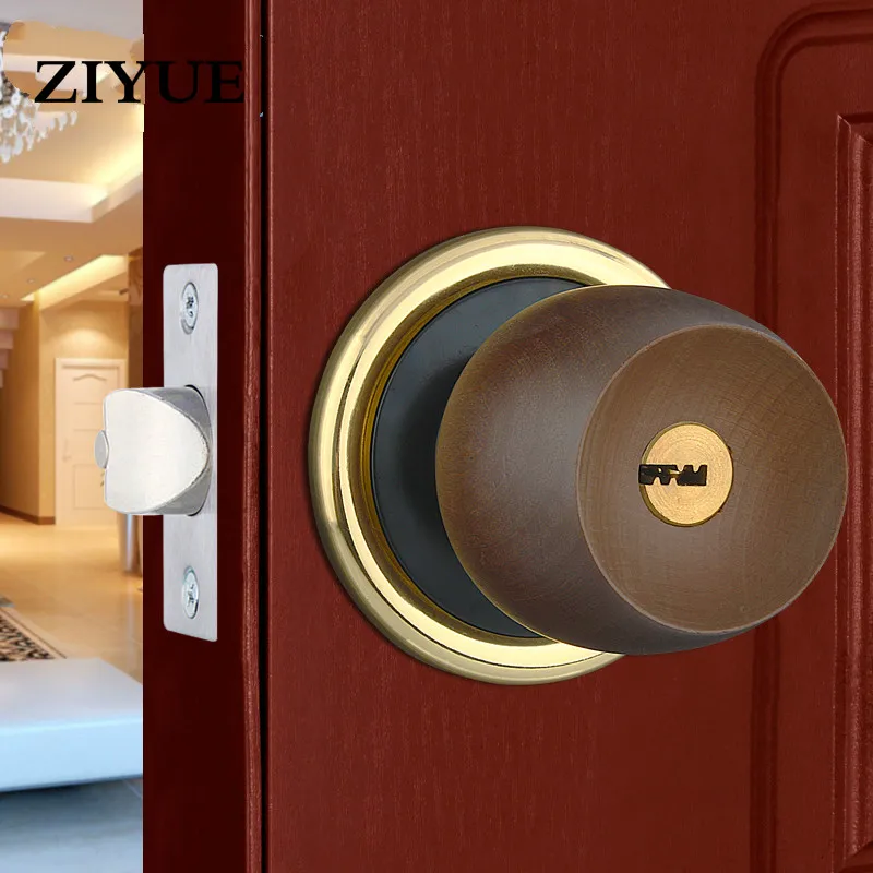 

Free Shipping Beech Spherical Lock, European Style Door Lock, Indoor Door Lock, Pure Copper Lock Core, General Purpose