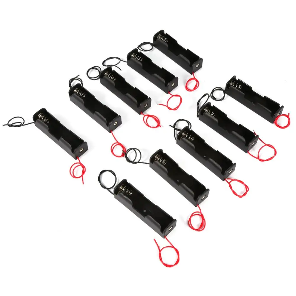1000pcs/lot MasterFire 1x 18650 Battery Holder Storage Box Case 1 Slot Lithium Batteries Power Bank Container With Wire Leads