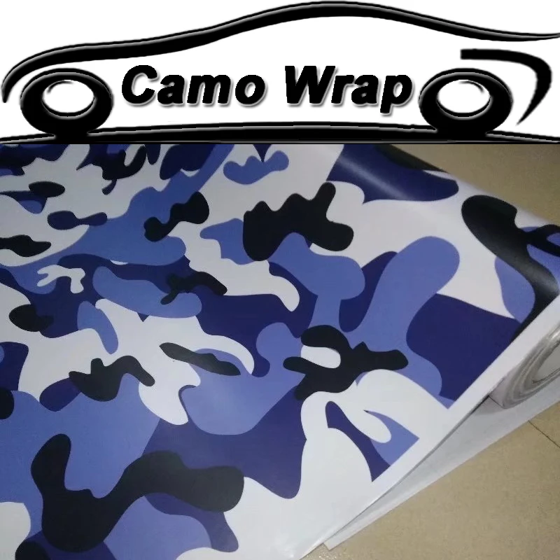 

ORINO Black Blue White Camouflage Vinyl Film PVC Adhesive Car Wrap Car Sticker For Motorcycle Vehicle Wrapping Covering