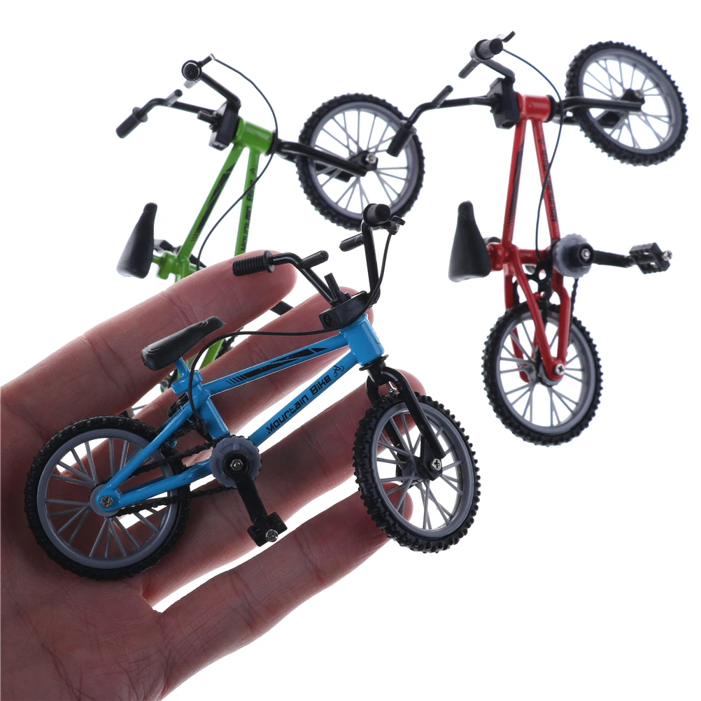 Cute Mini Finger Bmx Toys Mountain Bike BMX Fixie Bicycle Finger Scooter Toy Creative Game Suit Children Grownup 3 Colors