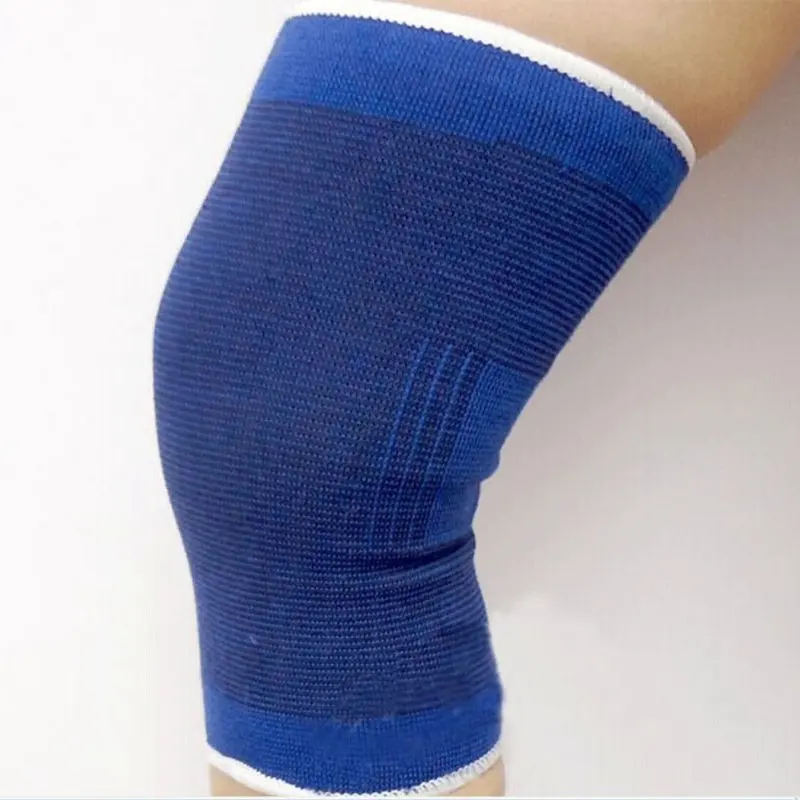 2 Pcs Brace Elastic Muscle Support Compression Sleeve Sport Pain Relief Blue Knee Brace