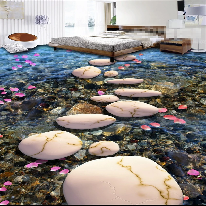 

beibehang Classic fashion HD wallpaper beautiful petals 3d waterproof self - adhesive floor papel de parede 3d wallpaper tapety