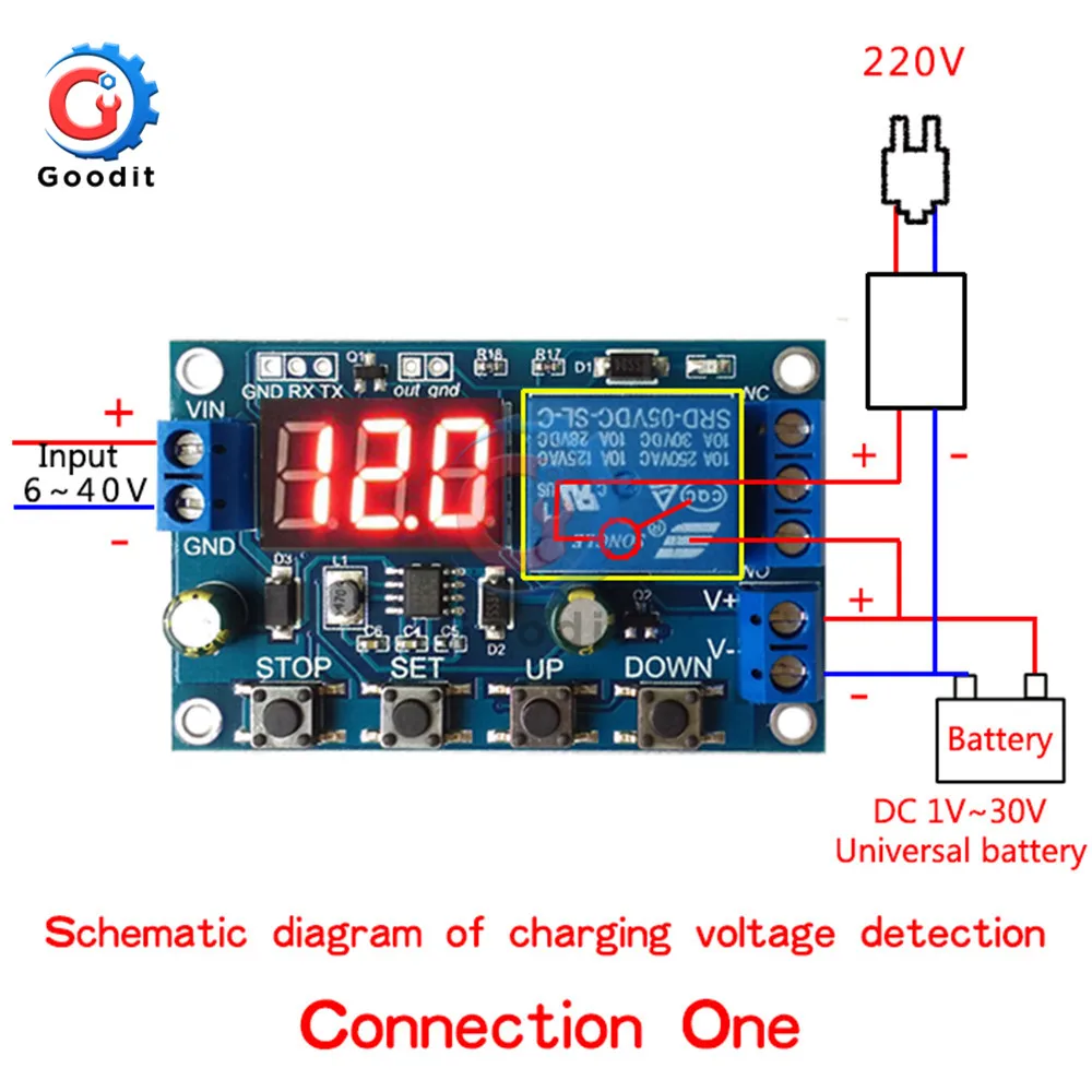 18650 Lithium Battery Charger Board with Over Charge Discharge Protection 6-40V Integrated Circuits Board Module