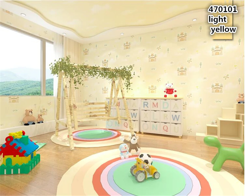 beibehang Warm British Wind Wallpaper Kids Room Men and girls nonwoven living room full of environmental protection 3d wallpaper