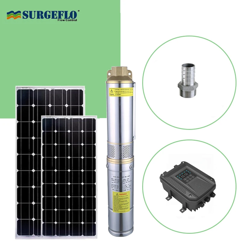 submersible solar power water pump for irrigation MPPT function solar power water pump brushless solar powered pond pump