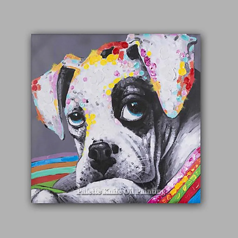 

Dog painting On Canvas Wall art Picture For Living Room home decor Pop art dog modern abstract hand painted animal wall decor175