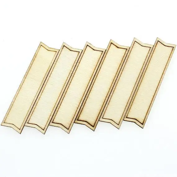 

50pcs Wooden DIY writable tag handmade decoration blank wood bar labels for party wedding accessories