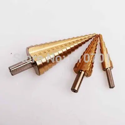 Broca cónica de dos ranuras, 4-12/20/32MM, HSS para cortador de agujeros de madera y Metal