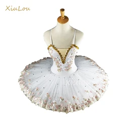 White Professional Ballerina Ballet Tutu For Child Children Kids Girls Adults Pancake Tutu Dance Costumes Ballet Dress Girls