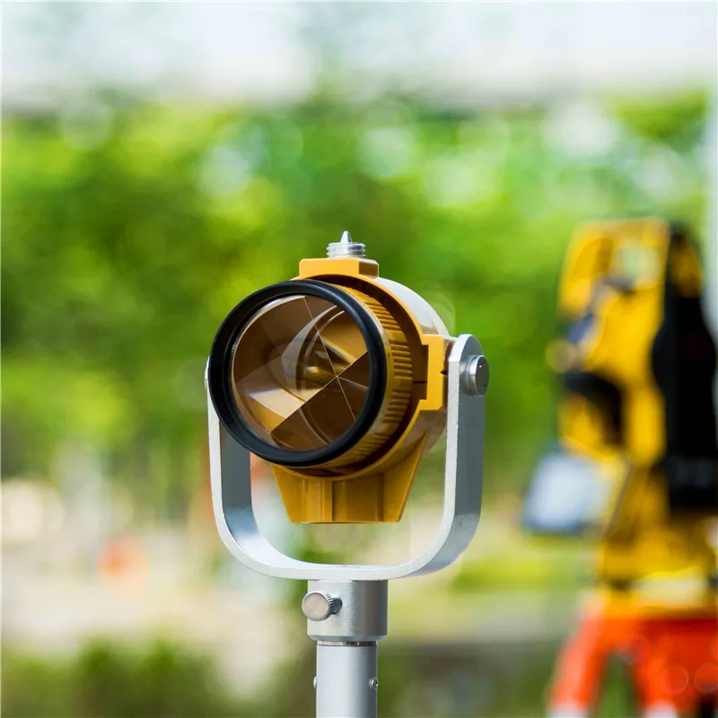 NEW Yellow Single Prism w/Bag ,for  total stations