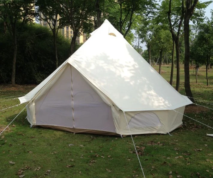 free shipping glamping holiday 4m Dia oxford canvas waterproof camping tent ,bell tent