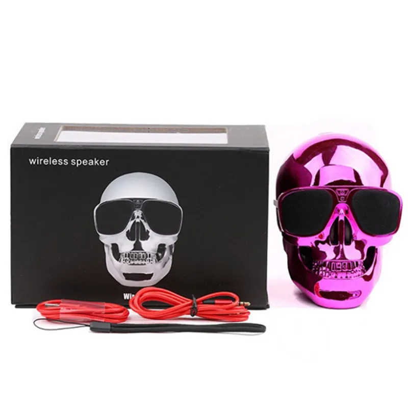 Large Skull Shape Wireless Bluetooth Speaker Sunglass Desktop Sound Mobile Computer Subwoofer Multipurpose Stereo Bone Speakers