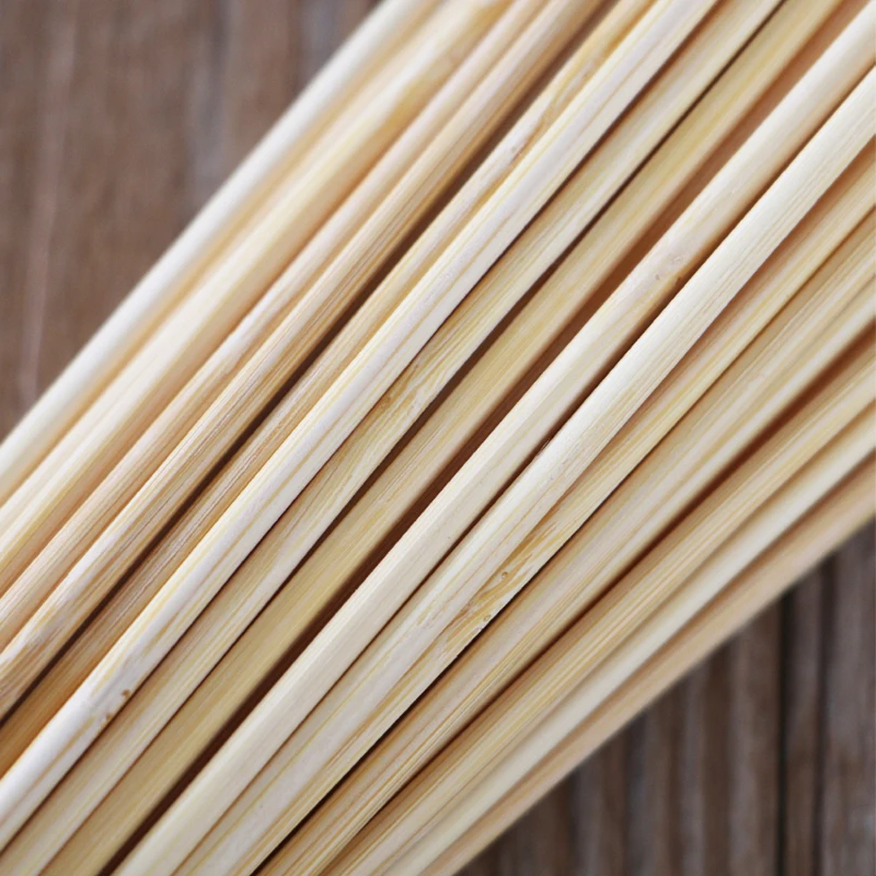 100-300pcs 40cm*4mm  Bamboo BBQ Skewers Potato Tornado Hot Dog Sticker Shish Kabob Skewers Wooden Barbecue Skewer Wood BBQ Stick