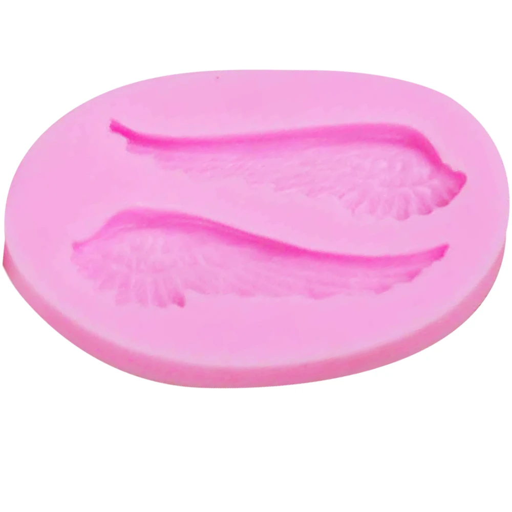 1pcs Angel Wing Silicone MoldS Kitchen Baking Tool Resin DIY Cake Chocolate Fondant Moulds Pastry Dessert Lace Decoration M755