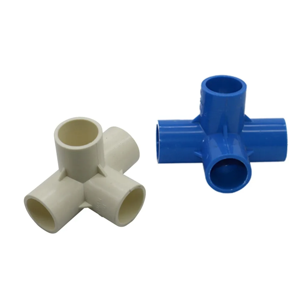 

20/25/32mm PVC Pipe 4-ways Connector Agriculture Irrigation Pipe Joints Garden Water Connector Industry Tube Fittings 2 Pcs