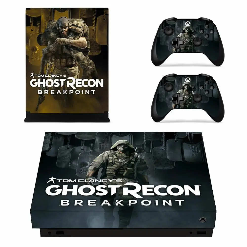 

Tom Clancy's Ghost Recon Breakpoint Skin Sticker Decal For Xbox One X Console and 2 Controllers For Xbox One X Skin Sticker