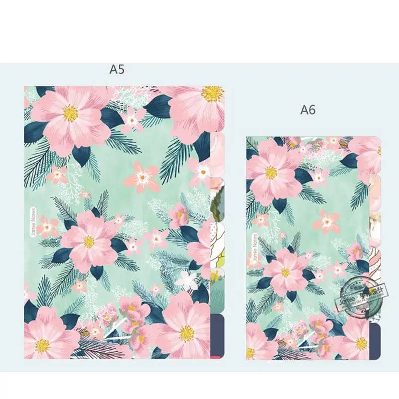 

A5 A6 A7 Notebook Planner Accessories Flower Colorful Dividers Inner Page 5pcs Per Set Filler Papers Match For Filofax Agenda