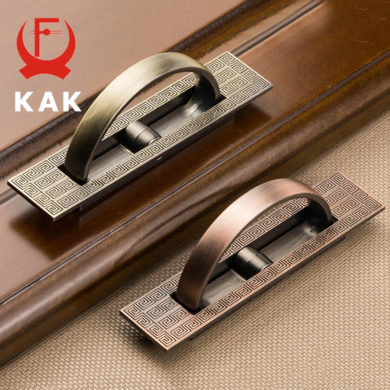 

KAK Vintage Tatami Hidden Door Handles Zinc Alloy Recessed Flush Pull Cover Floor Cabinet Handles Furniture Handles Hardware