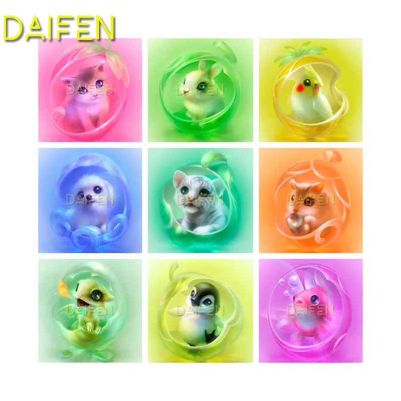 5D DIY Diamond embroidery Cross stitch Full Square Diamond mosaic cat dog fish mouse rabbit bird Full Round Diamond painting