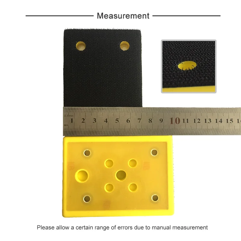 Rectangular Sanding Pad 70*100mm Chamfering Hook and Loop Sander Backing Pad Abrasive tools Grinder Accessories