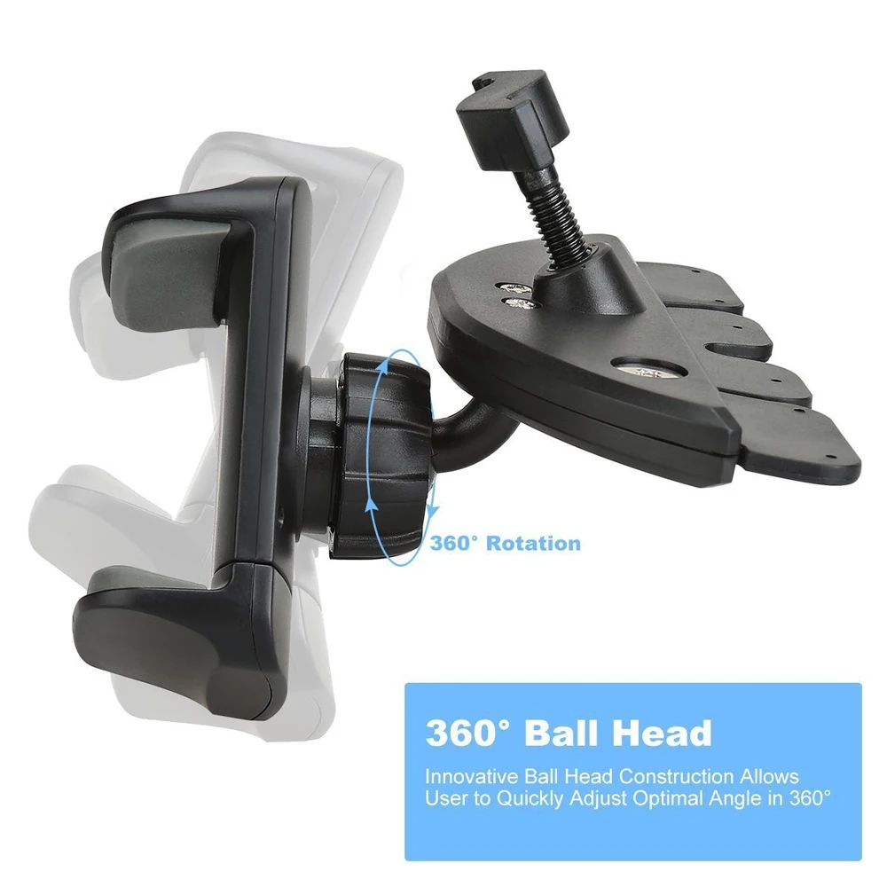 Xnyocn Holder For Phone 360 Rotation Adjustable Universal Car Cellphone Stand CD Slot Mobile Phone Holder For Xiaomi Smartphone