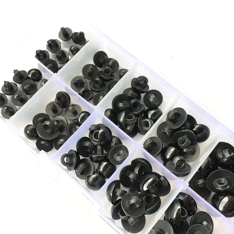 100pcs/box DIY Animal Eyes Buttons Round Mushroom Domed Sewing Shank Eyeball Animal Ball Toy Eyes Accessories for Amigurumi