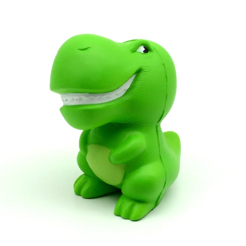 Kawaii Jumbo Green Cartoon Dinosaur Squishy Slow Rising Squeeze Toys PU Simulation Stress Relief Vent Toy para niños y adultos 10*7 CM