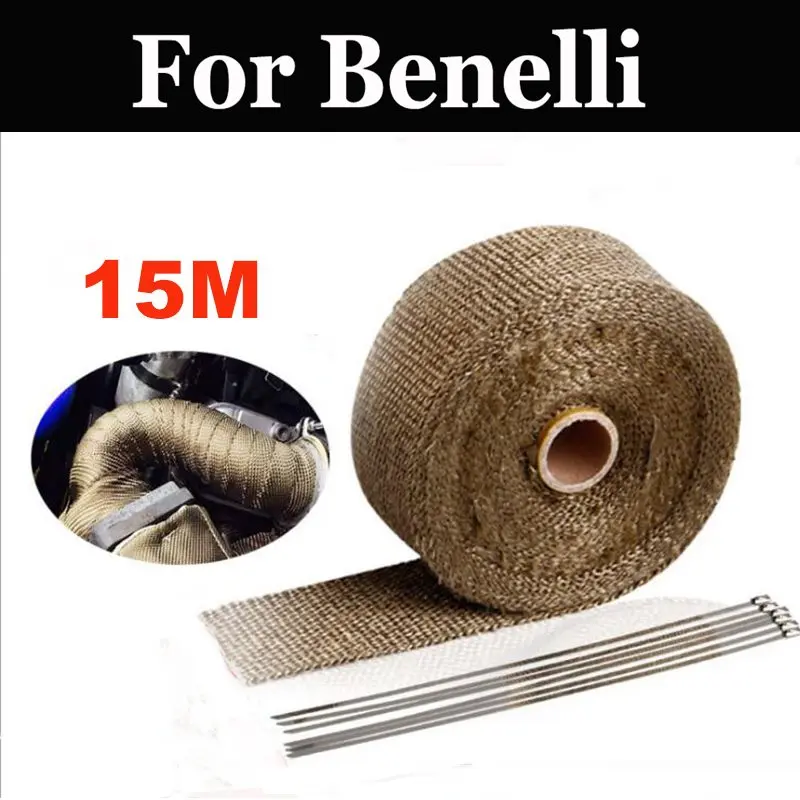 15m Motorcycles Exhaust Front Pipe Anti-Hot Wrap Heat Manifold Insulation Cloth For Benelli Tornado 1130 Tre Moto Guzzi 250ts