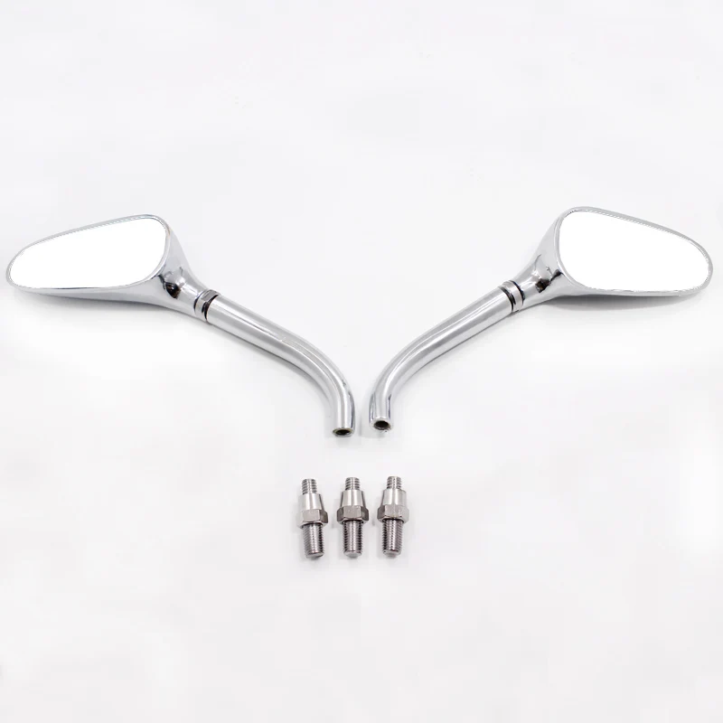 

ROAOPP 2x Universal Custom Chrome Motorcycle Side Mirrors Golf Club Mirrors For Harley Davidsons Suzuki Honda Kawasaki Cruisers
