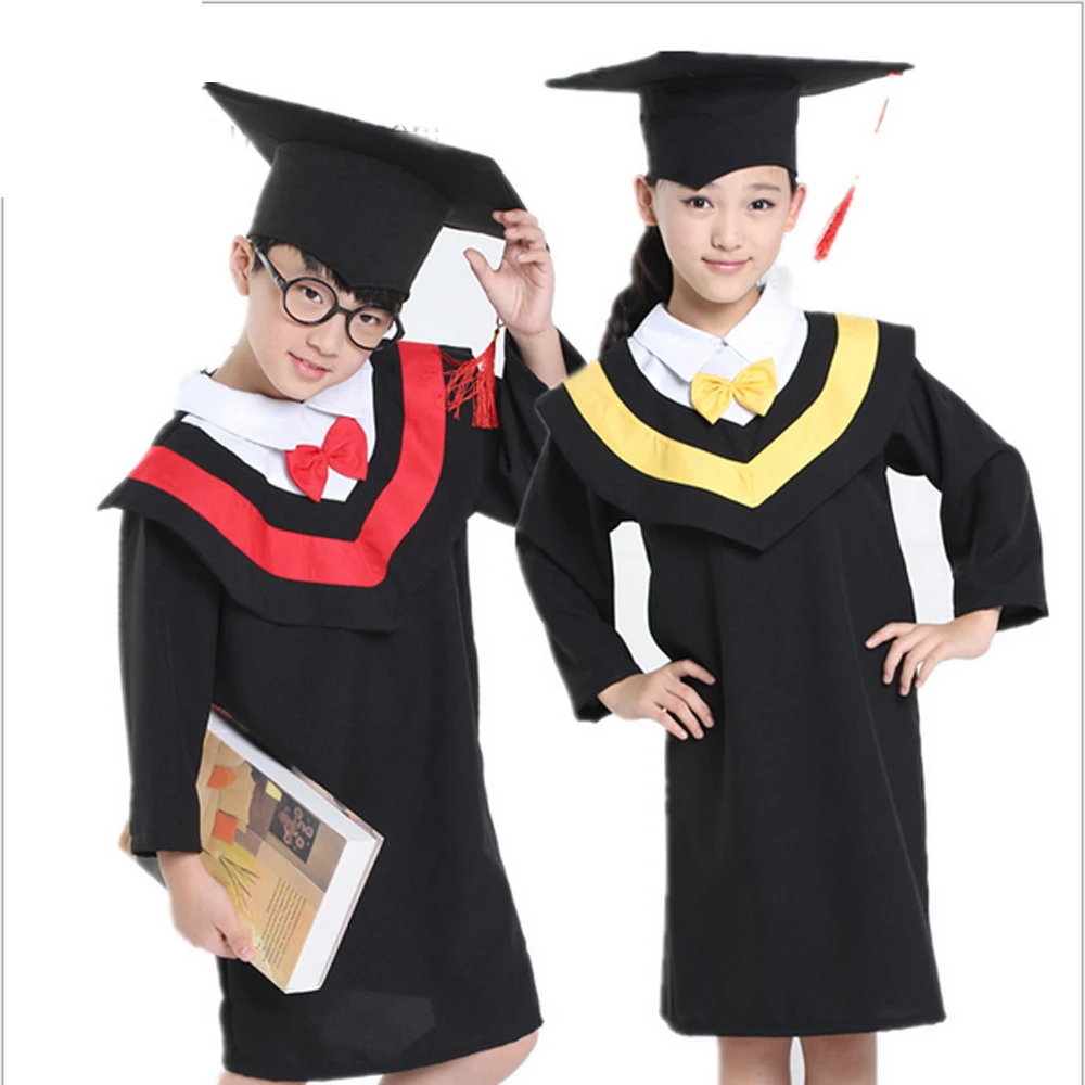 Bazzery Children\'s performance clothing Academic dress gown Unisex Kindergarten Dr. cloth graduated Bachelor suits Dr. cap