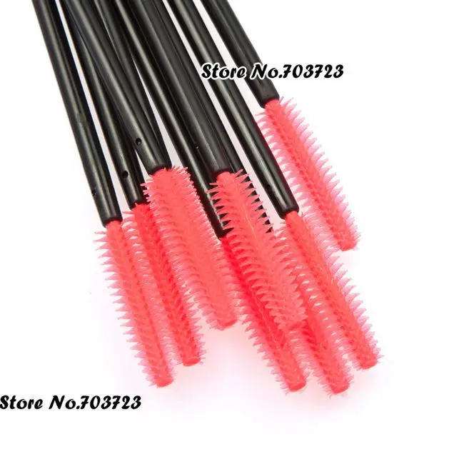 Baguettes de Mascara jetables en Silicone, brosse pour allongement des cils, tour N04, 50 pièces