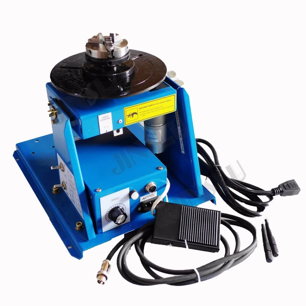 Mini Welding Positioner 10KG Rotary Welder Turntable Equipment BY-10 With K01-63 Lathe Chuck