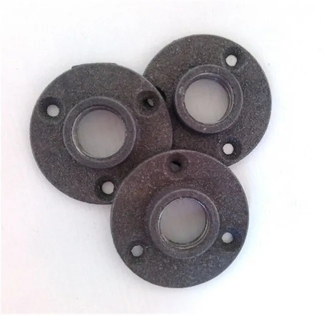 4Pcs/Lot DN20 Antique Iron Casting Industrial pipes flange base pipe Bracket wall support for 