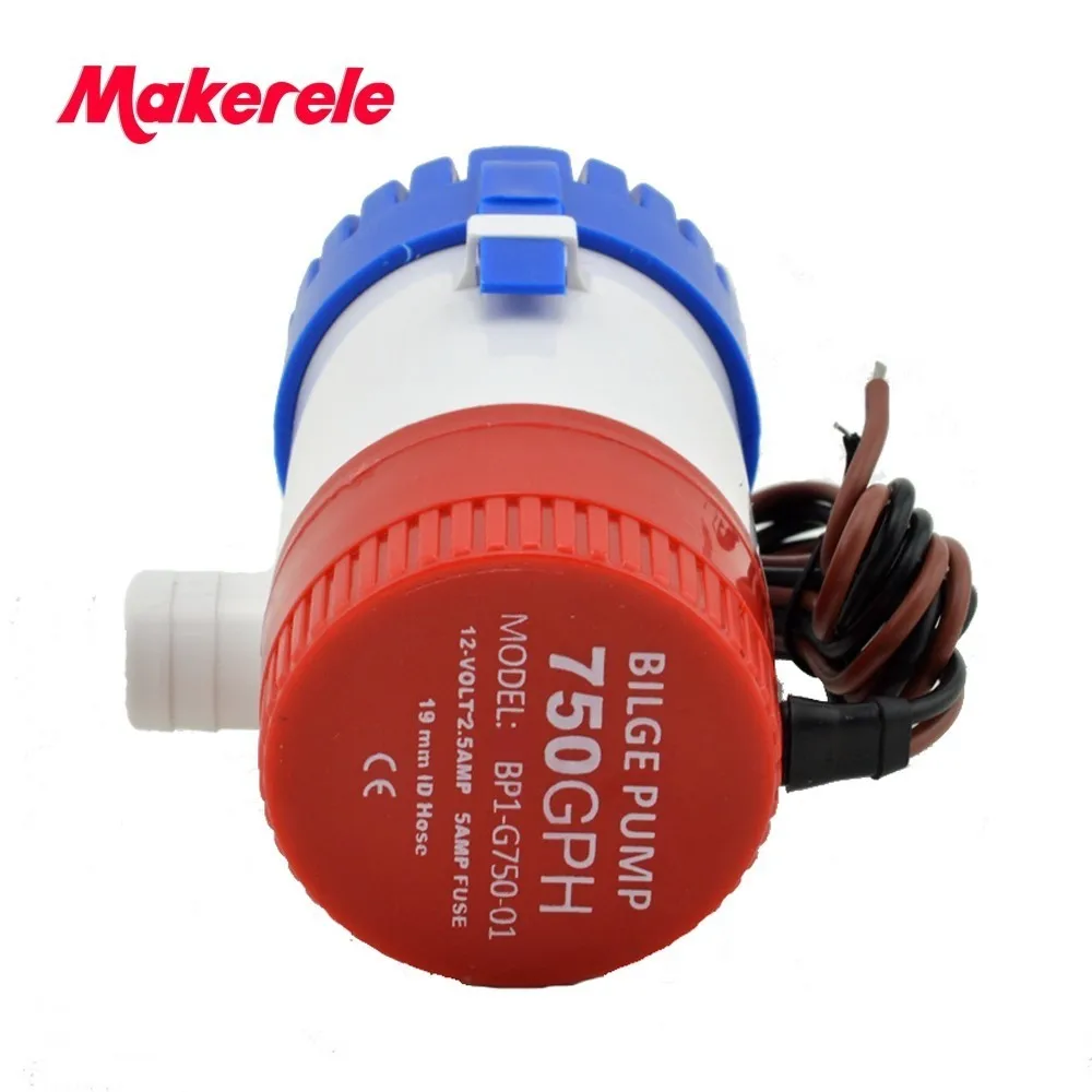 

MKBP-G750 2016 New Arrival 12/24V 750GPH Bilge Submersible Mini Electric bilge Water Pump High Quality Wholesale Free Shipping