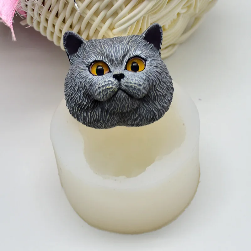 Silicone Mold Short-haired Cat Shaped Handmade Chocolate Soap Mold Fondant Cake Decoration Tool DIY Biscuit Mold Food Safe K265