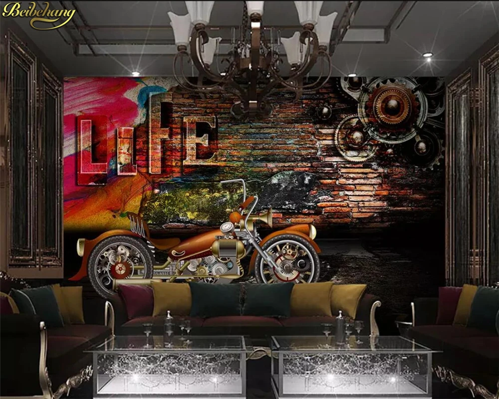 beibehang Custom photo wallpaper mural racing life retro tooling wall bar restaurant cafe background wall papers home decor