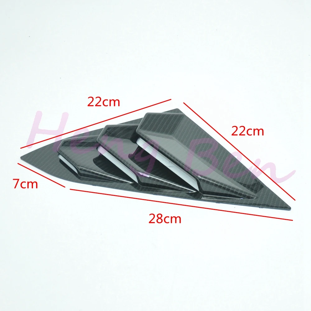 HB 1 Pair Car Carbon Fiber Rear Quarter Panel Side Vent Window Louver For Honda /Civic 2016 2017 2018 4 Doors