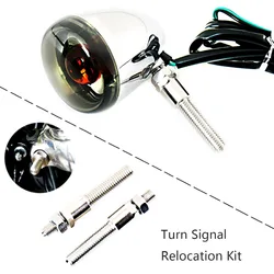 1Pair Turn Signal Relocation Kit For Harley Sporster Street Bob Super Glide With 39mm Fork Model