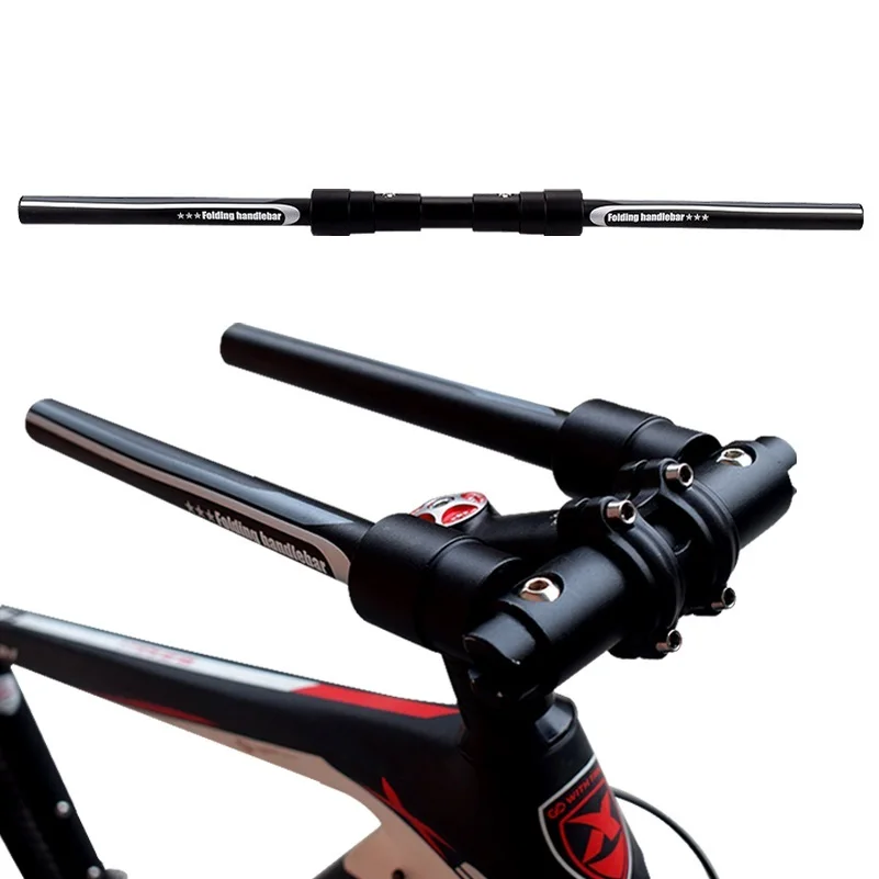 

Alloy Folding Bicycle Handlebar MTB Mountain Road Bike Handlebars Rest Flat Handle Bar 25.4/31.8mm* 560/620mm Bicycle Parts