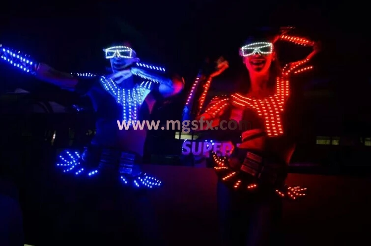 

Girls Led Light Costume RGB Sexy Womens Led Dance Suit Light UP Nightclub Dress Cosplay Clothing