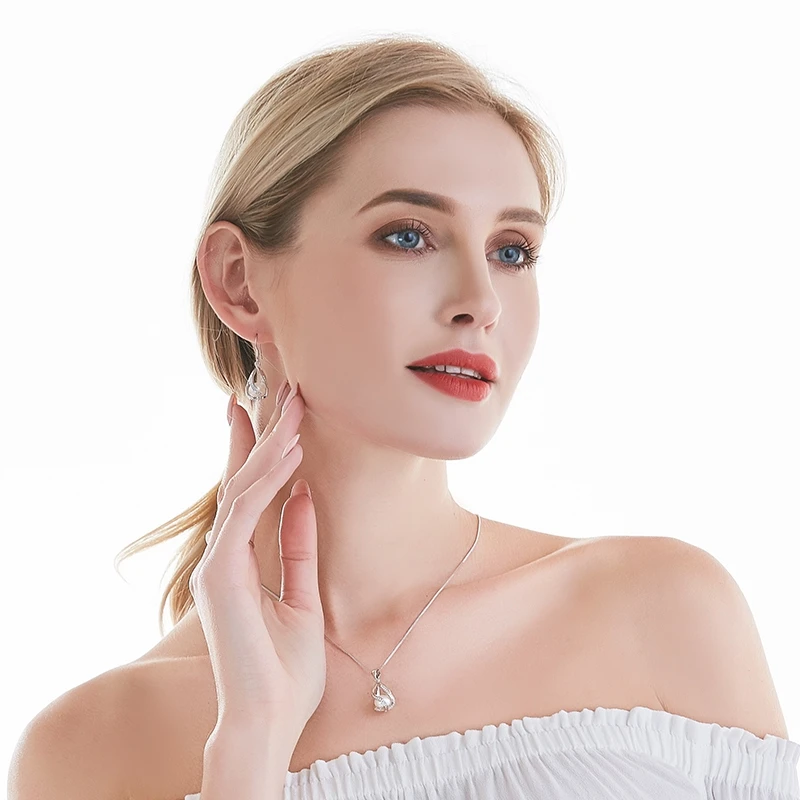 Natural Freshwater Pearl Drop Earrings For Women Elegant 925 Sterling Silver Anti allergy Earrings DIY Cage Jewelry 2019 cauuev