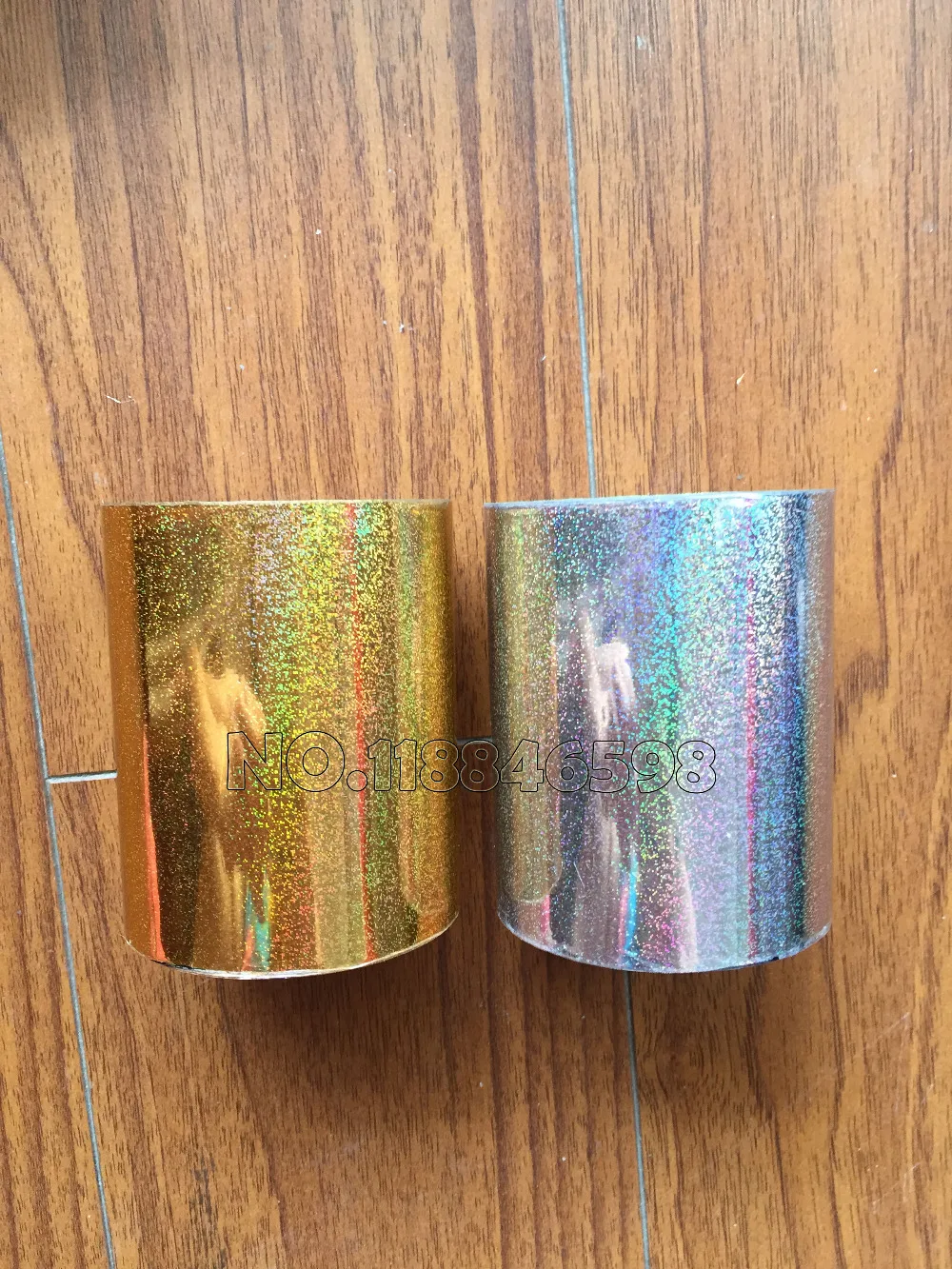 Free Ship Two Rolls Sand Gold/Silver High Quality Hot Foil Stamping Laser Color 800mmx120M Heat Paper