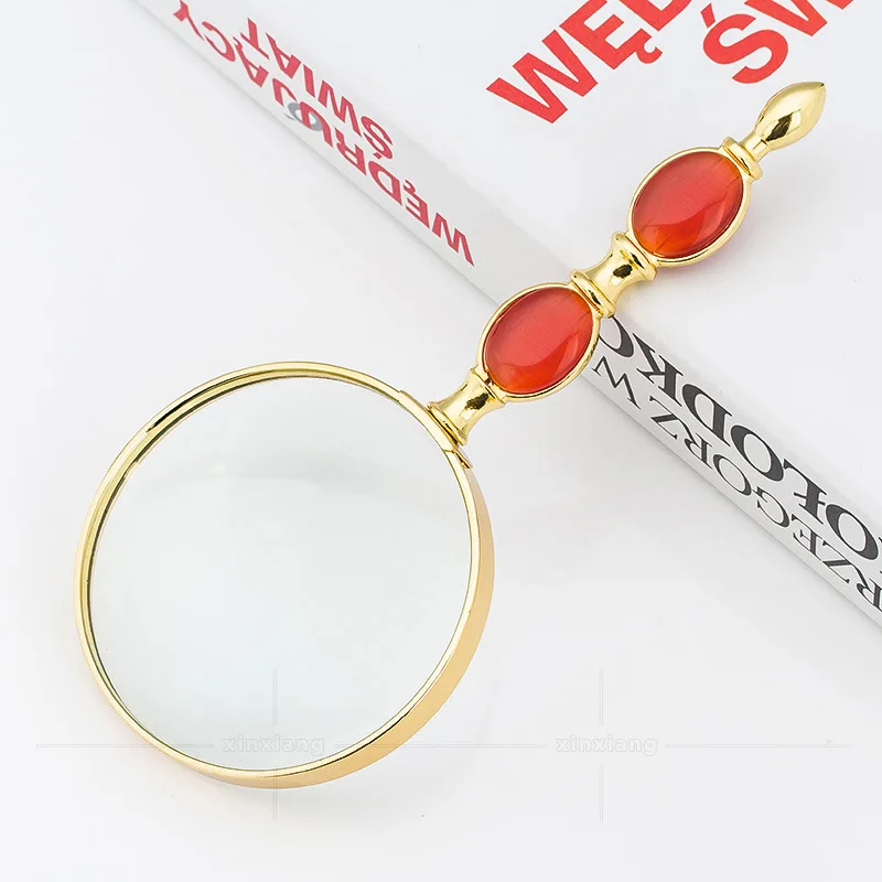 8X 78mm Present Metal Toy Gift Insect Viewer Magnifier Handheld Reading magnifying glass jade observation for old Man children