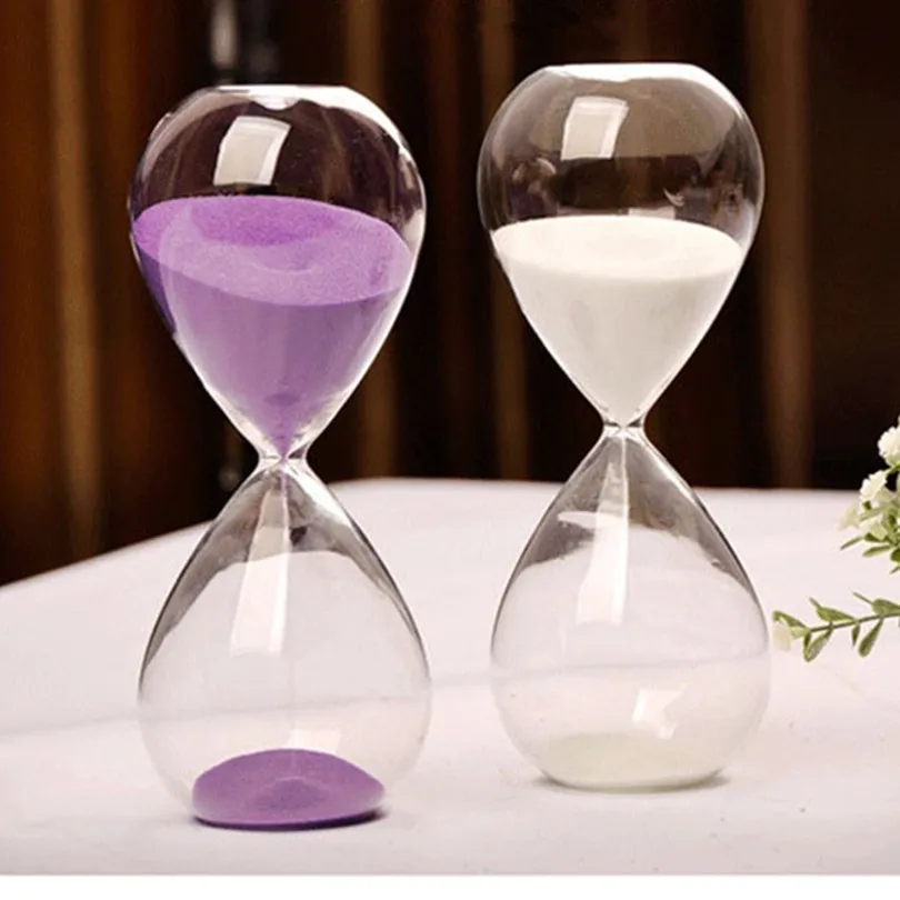 30 Minutes Transparent Glass Sand Hourglass Creative Sandglass Timer Clock Countdown Timing Valentine's Day Gifts Home Decor