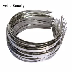 100 Pieces Wholesale 5mm Metal Hair Hoops Silver Color Plain Hairbands For Girls Headbands Women DIY Hair Accessories